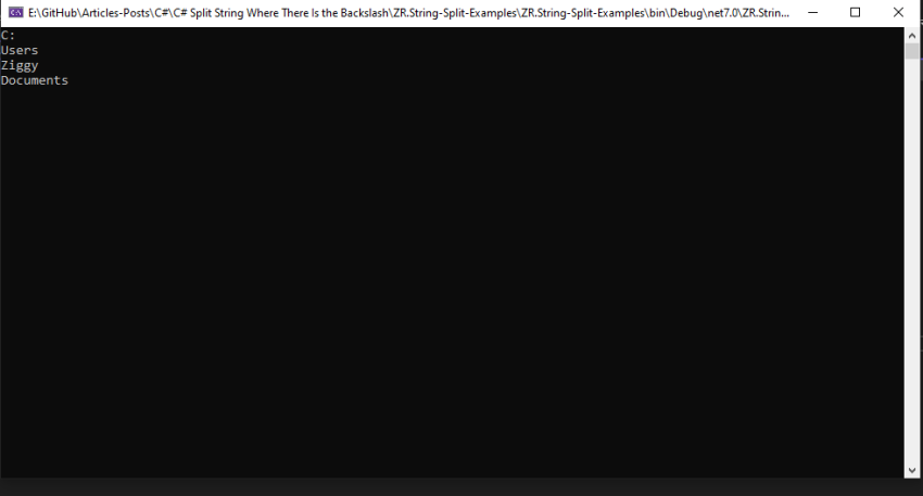 How to Split a String using Backslash as Delimiter